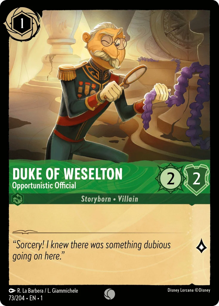 Duke of Weselton - Opportunistic Official · The First Chapter