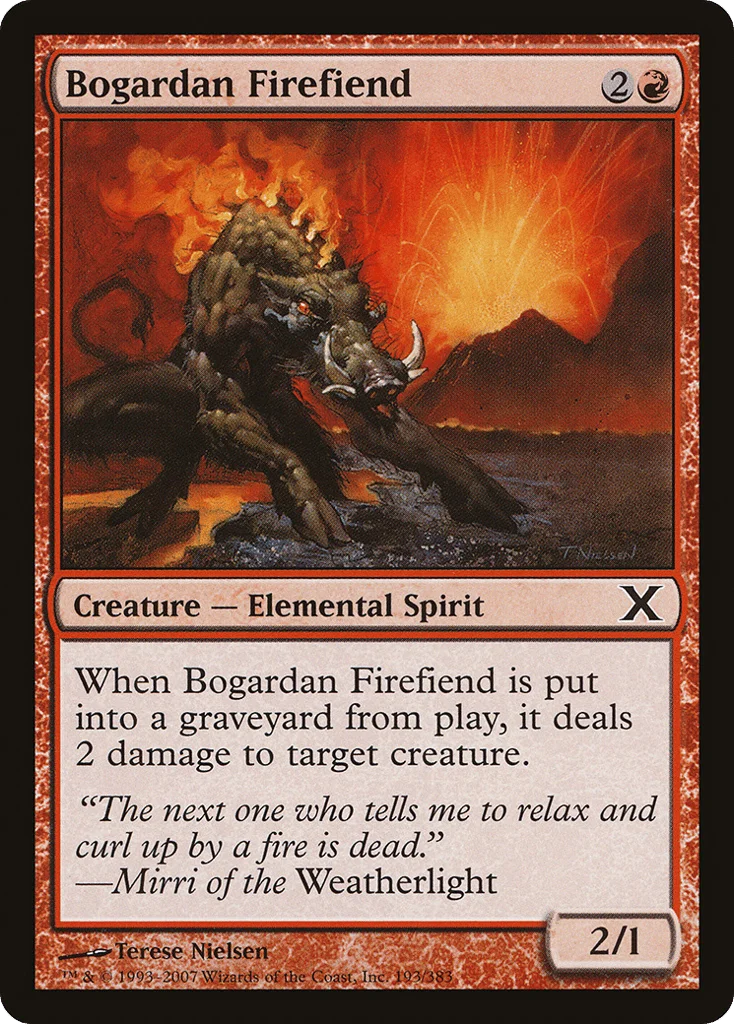 Bogardan Firefiend · Tenth Edition