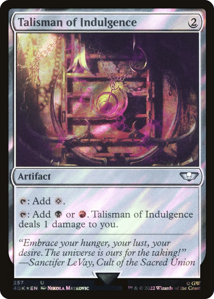 Talisman of Indulgence · Warhammer 40,000 Commander
