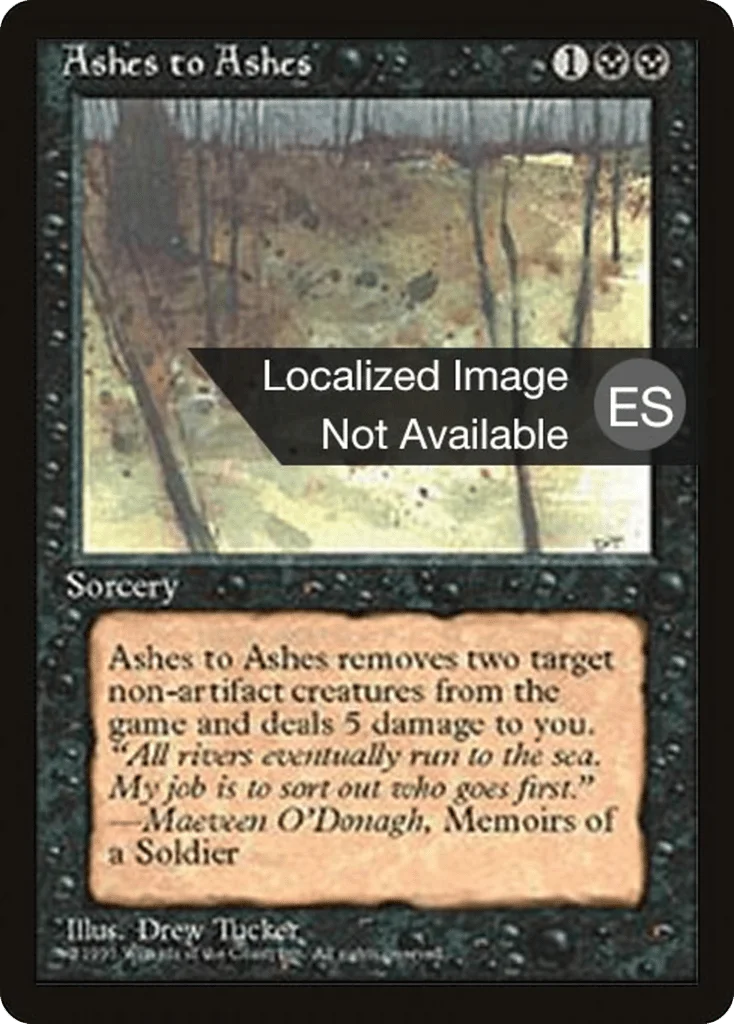Ashes to Ashes · Fourth Edition Foreign Black Border