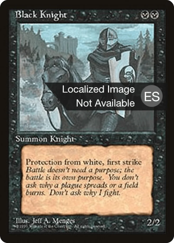 Black Knight · Fourth Edition Foreign Black Border