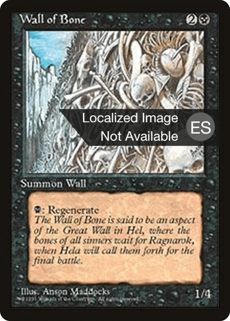 Wall of Bone · Fourth Edition Foreign Black Border
