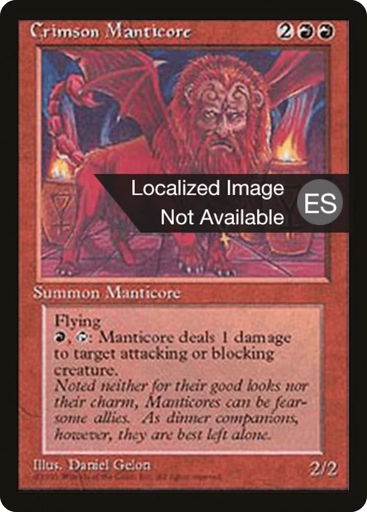 Crimson Manticore · Fourth Edition Foreign Black Border
