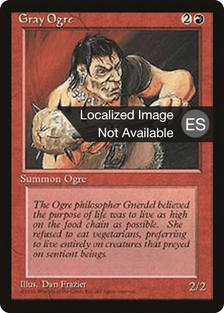 Gray Ogre · Fourth Edition Foreign Black Border