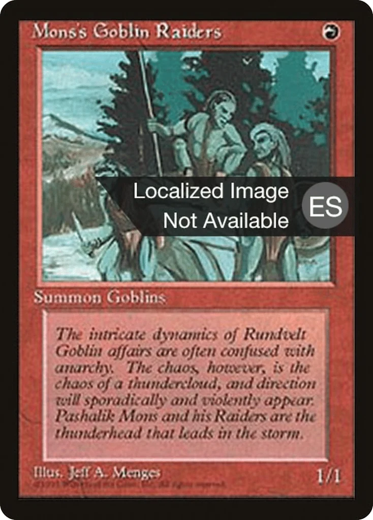Mons's Goblin Raiders · Fourth Edition Foreign Black Border