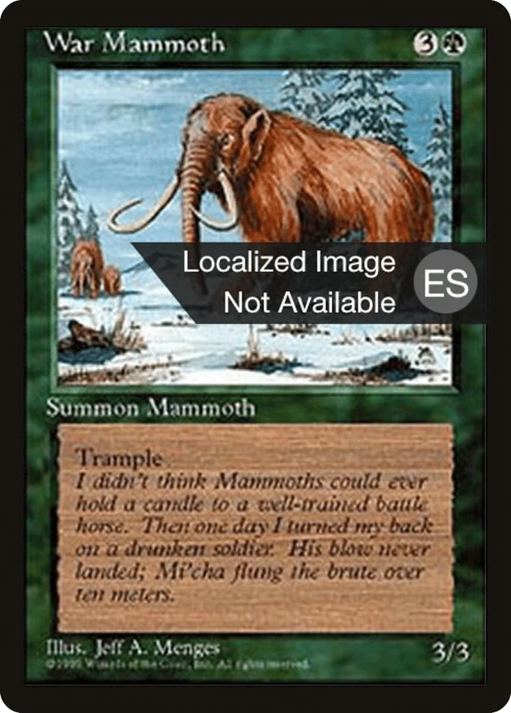 War Mammoth · Fourth Edition Foreign Black Border