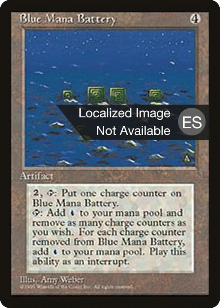Blue Mana Battery · Fourth Edition Foreign Black Border
