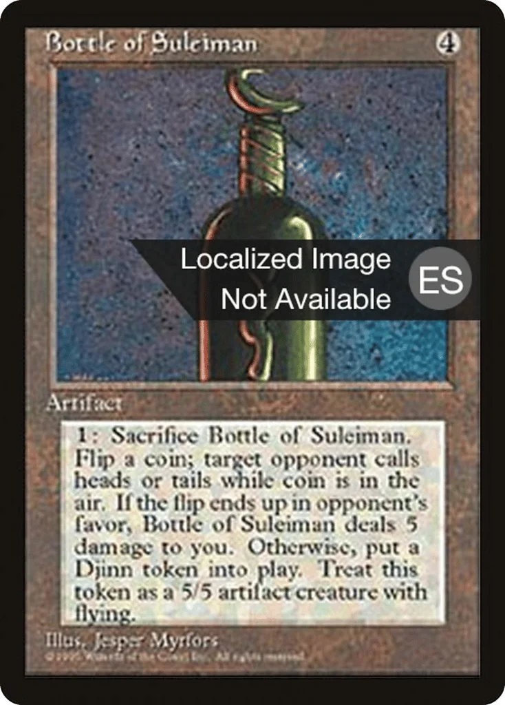 Bottle of Suleiman · Fourth Edition Foreign Black Border
