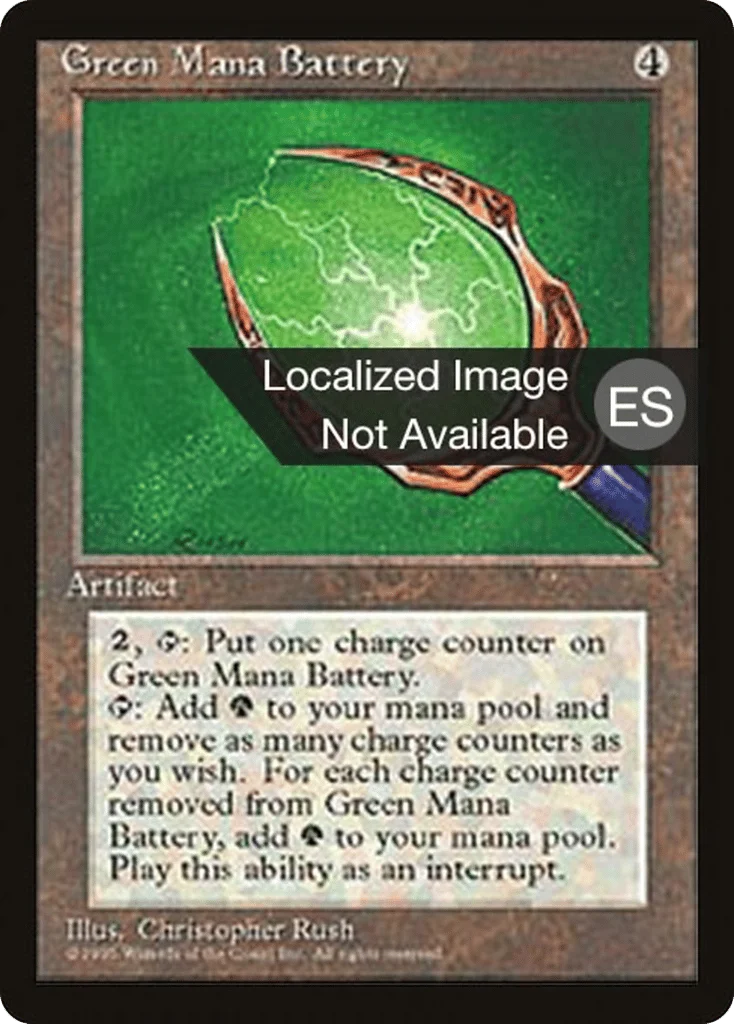 Green Mana Battery · Fourth Edition Foreign Black Border