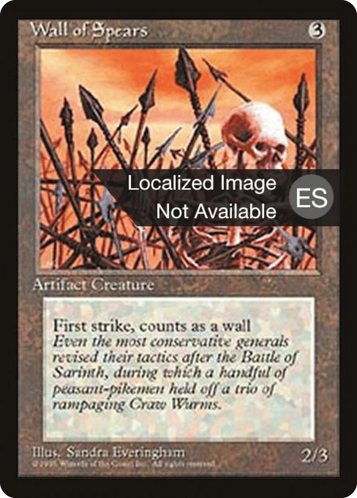 Wall of Spears · Fourth Edition Foreign Black Border
