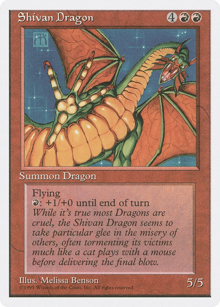 Shivan Dragon · Fourth Edition