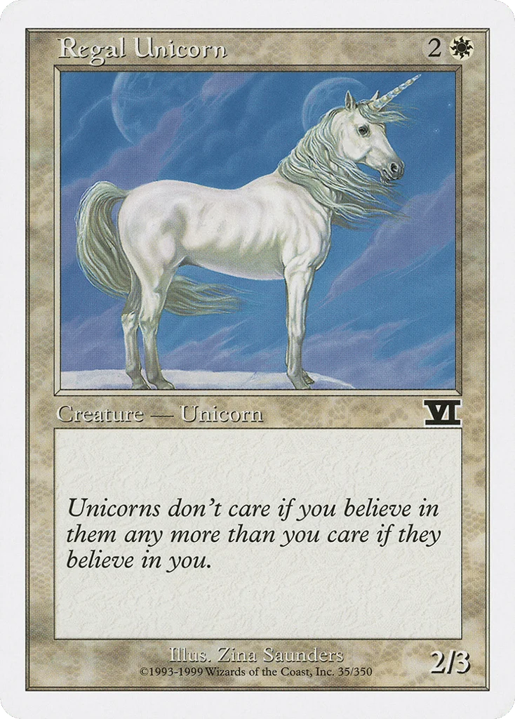 Regal Unicorn · Classic Sixth Edition