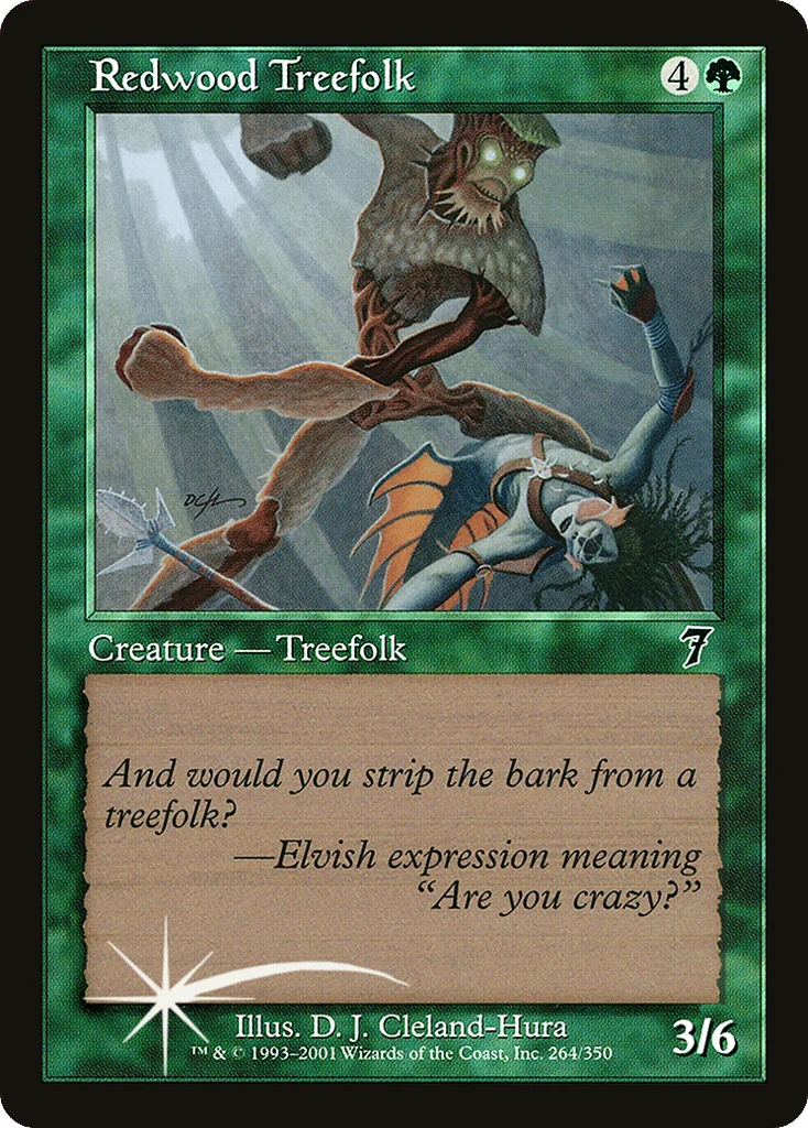 Redwood Treefolk · Seventh Edition