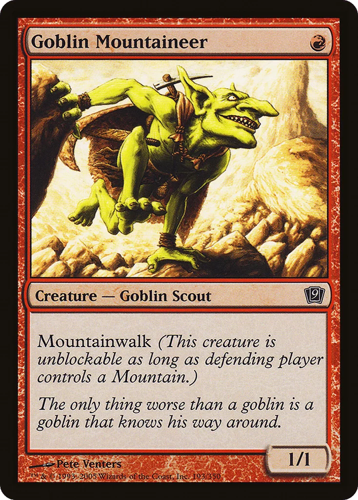 Goblin Mountaineer · Ninth Edition