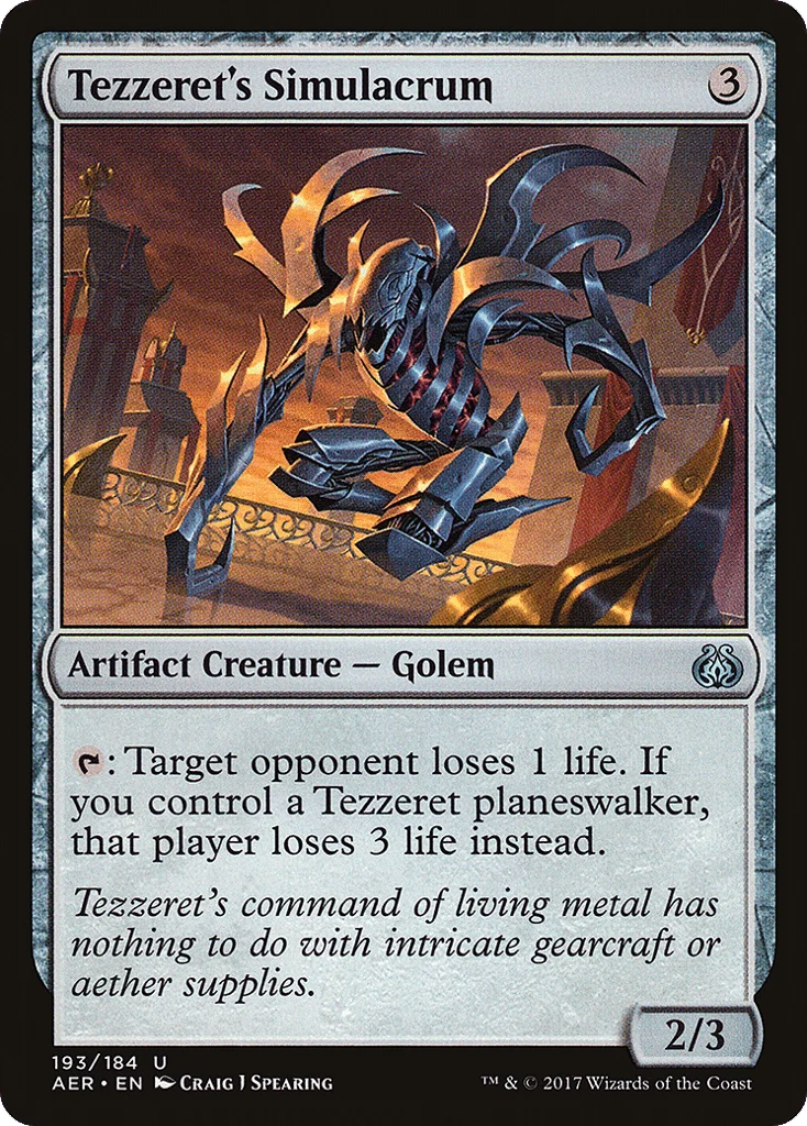 Tezzeret's Simulacrum · Aether Revolt
