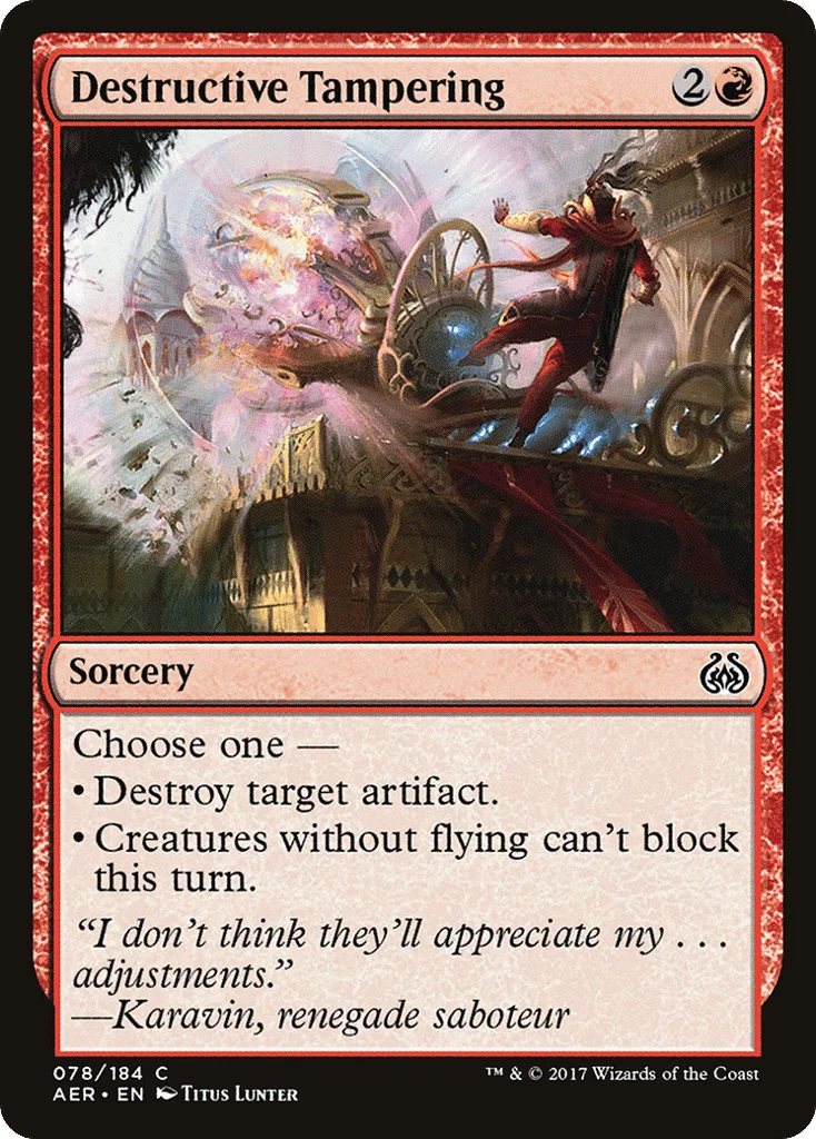 Destructive Tampering · Aether Revolt