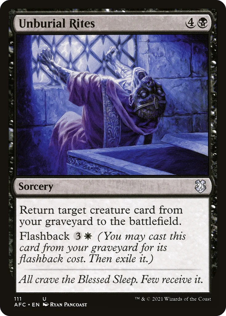 Unburial Rites · Forgotten Realms Commander