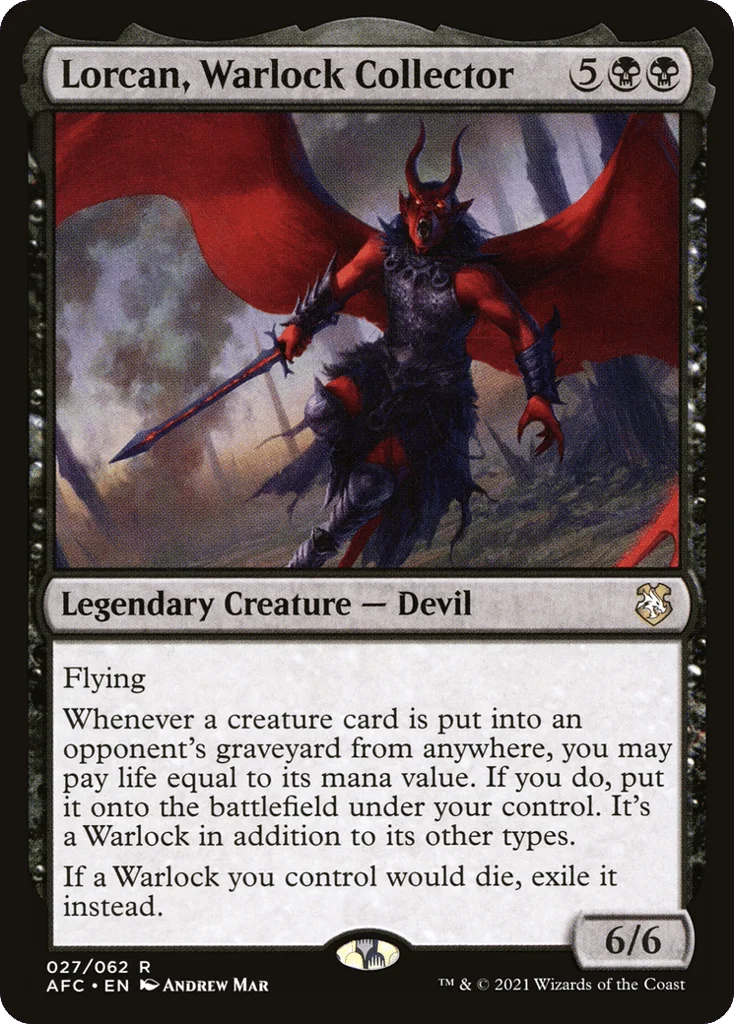 Lorcan, Warlock Collector · Forgotten Realms Commander