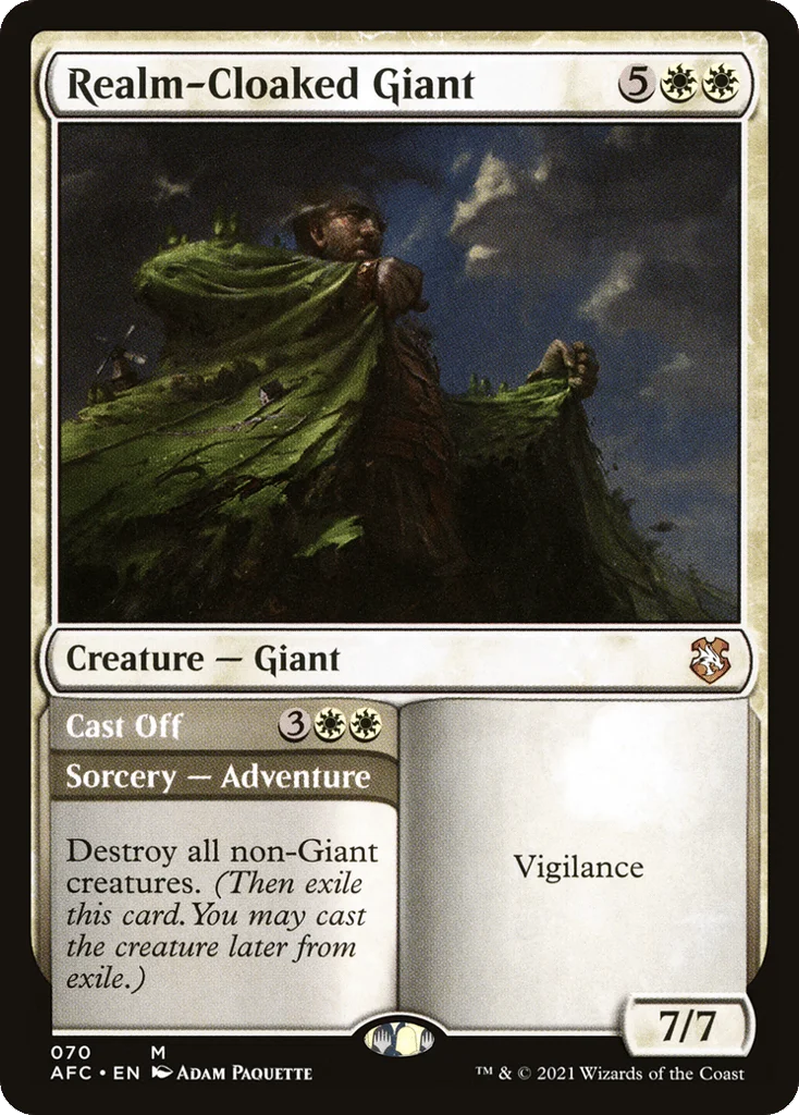 Realm-Cloaked Giant // Cast Off · Forgotten Realms Commander