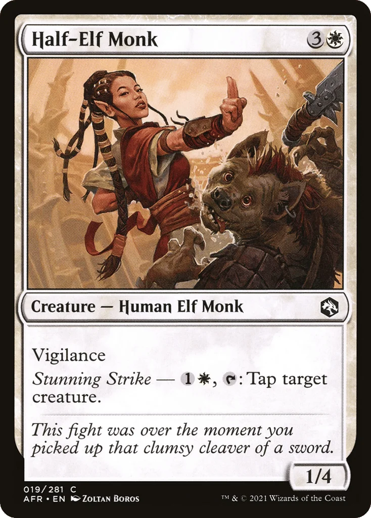 Half-Elf Monk · Adventures in the Forgotten Realms