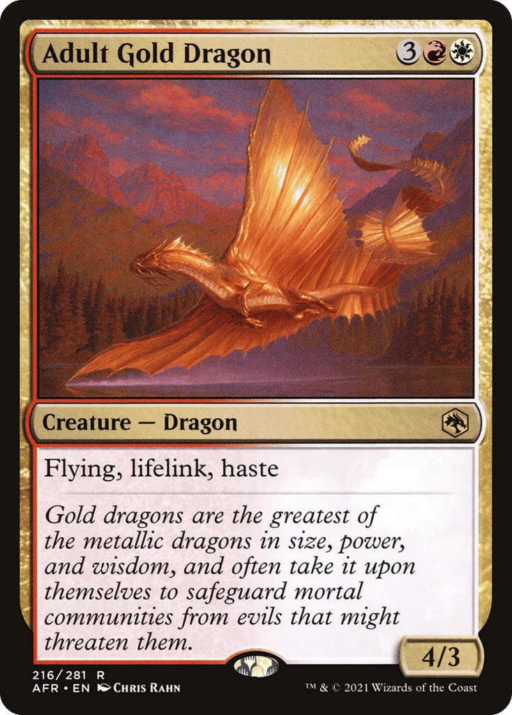 Adult Gold Dragon · Adventures in the Forgotten Realms