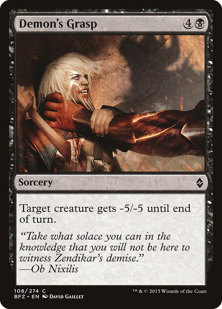Demon's Grasp · Battle for Zendikar