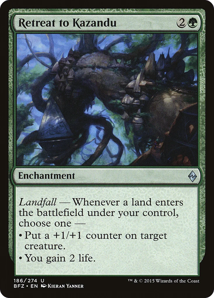 Retreat to Kazandu · Battle for Zendikar