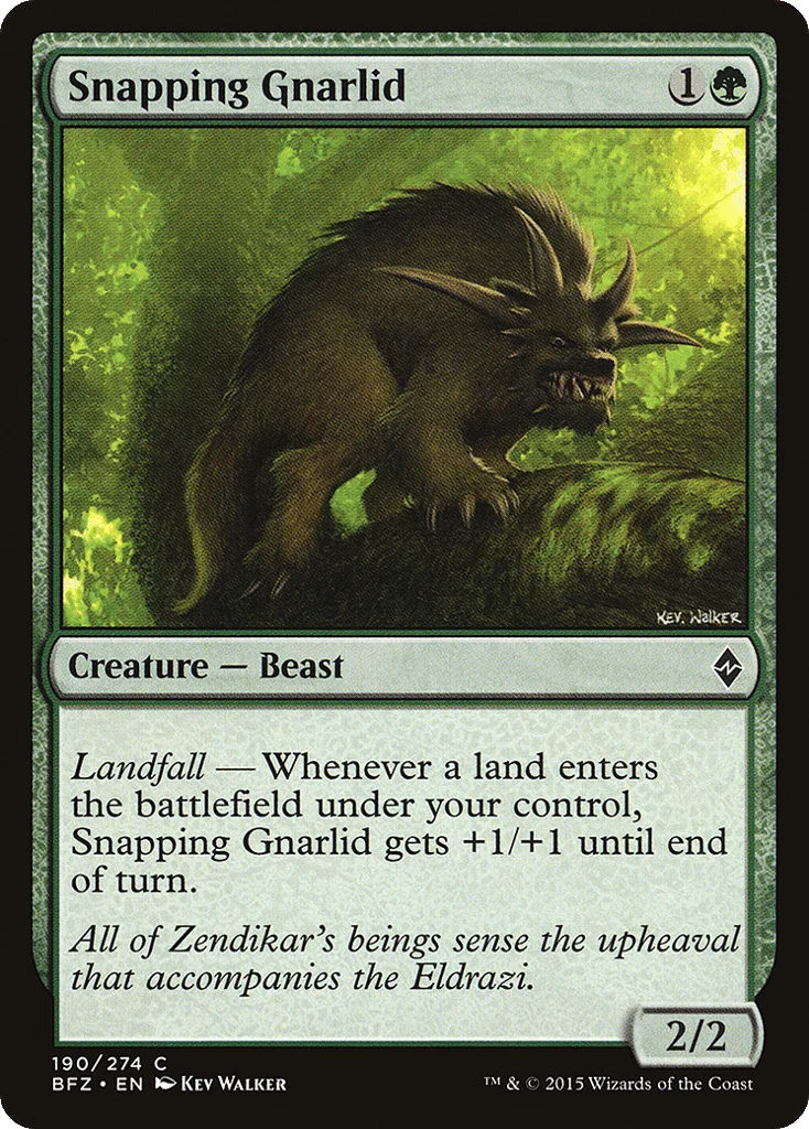 Snapping Gnarlid · Battle for Zendikar
