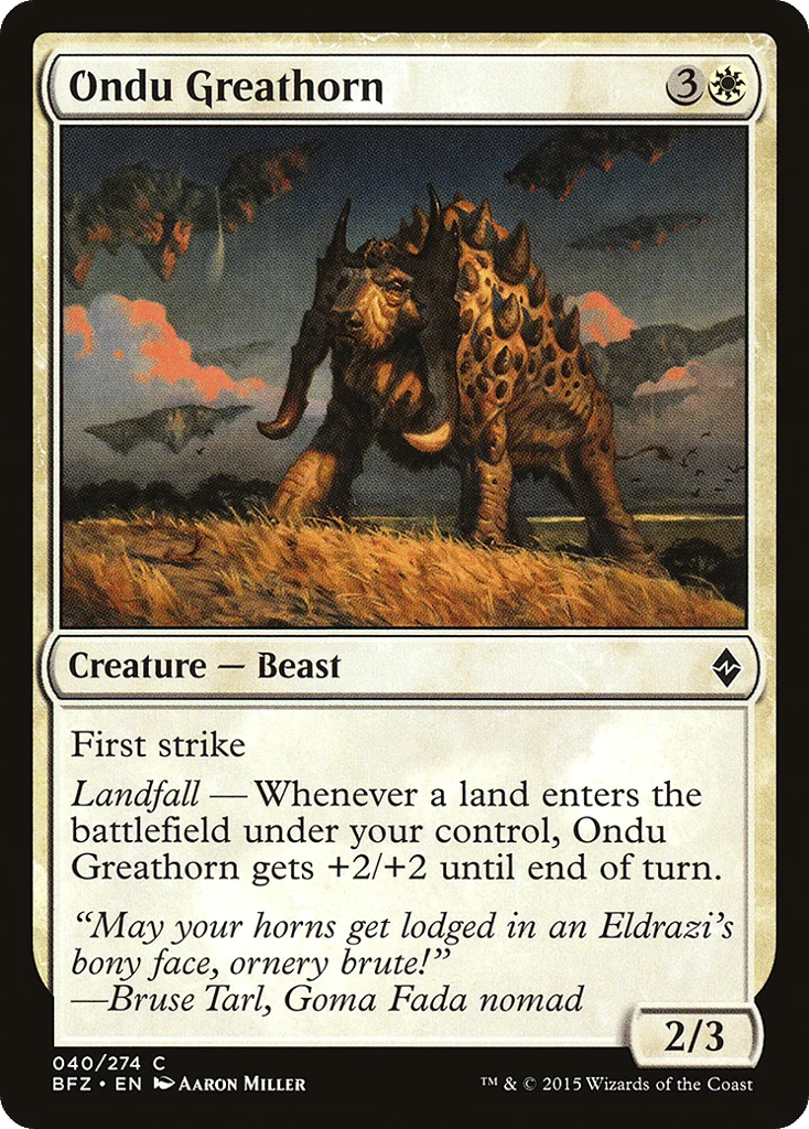 Ondu Greathorn · Battle for Zendikar
