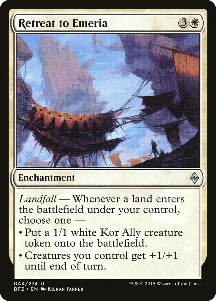 Retreat to Emeria · Battle for Zendikar