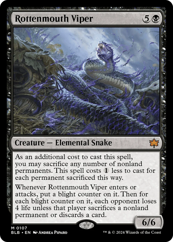 Rottenmouth Viper · Bloomburrow