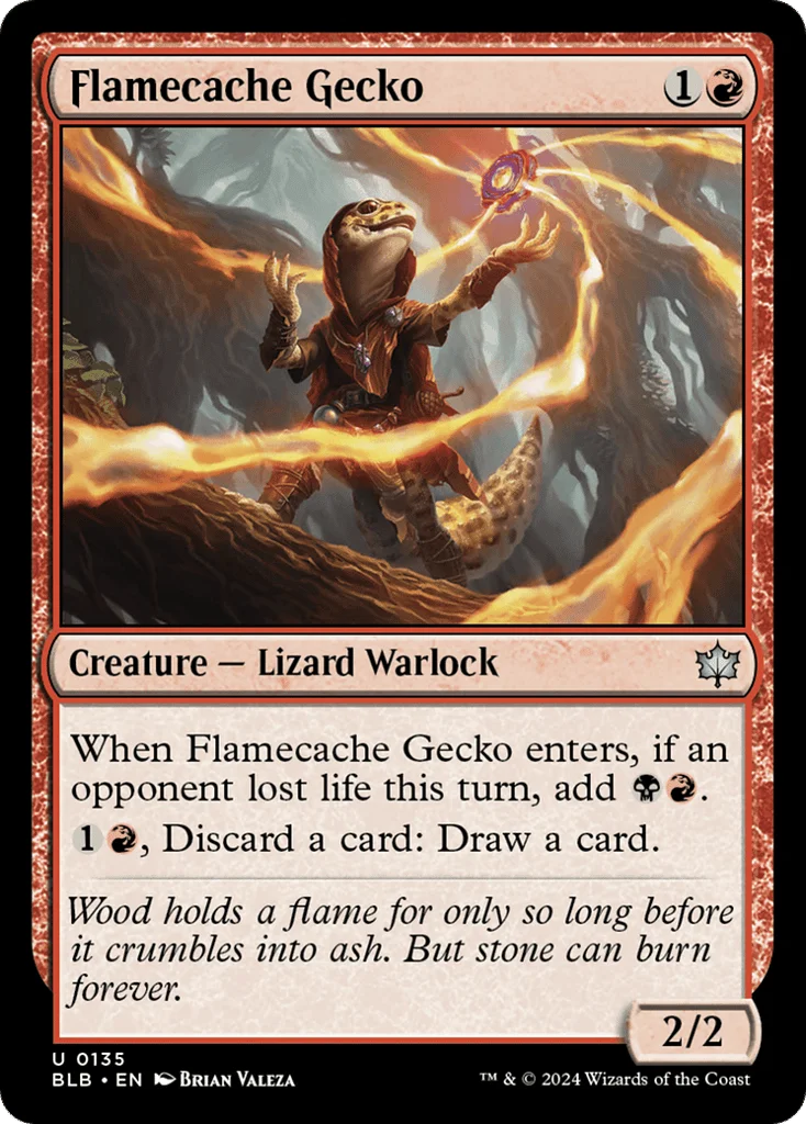 Flamecache Gecko · Bloomburrow