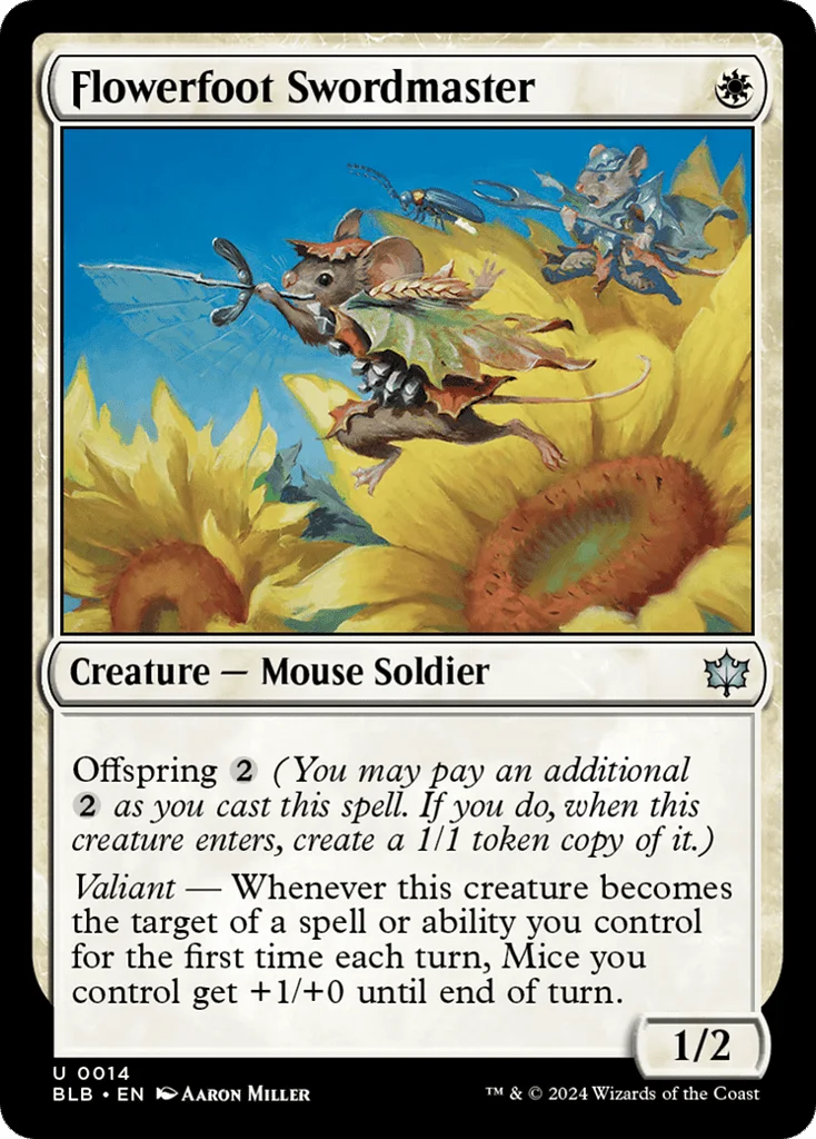 Flowerfoot Swordmaster · Bloomburrow