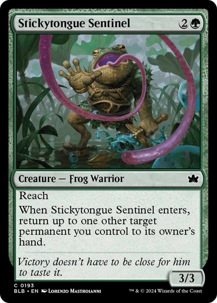 Stickytongue Sentinel · Bloomburrow