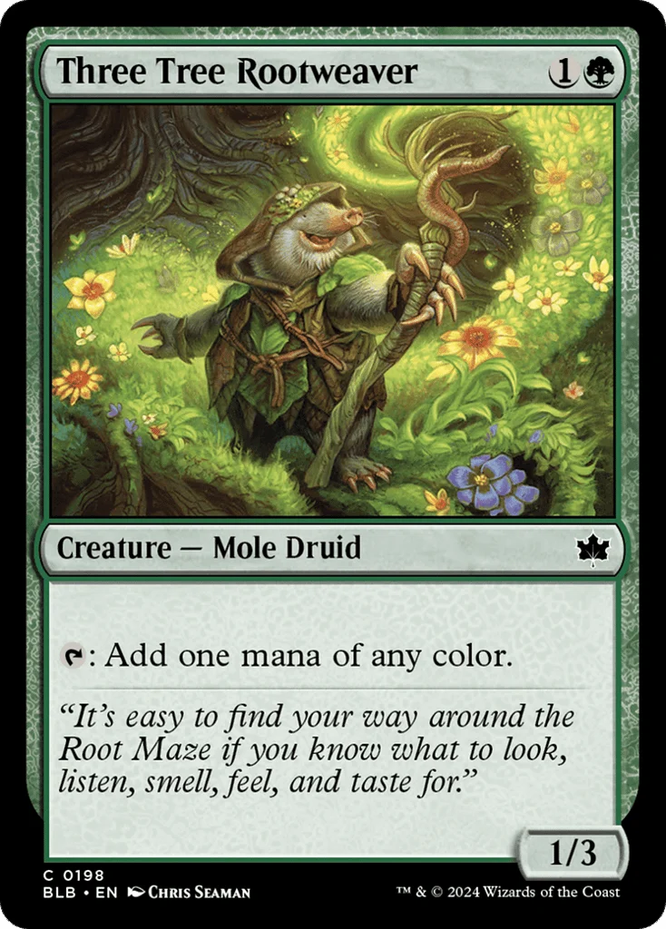 Three Tree Rootweaver · Bloomburrow