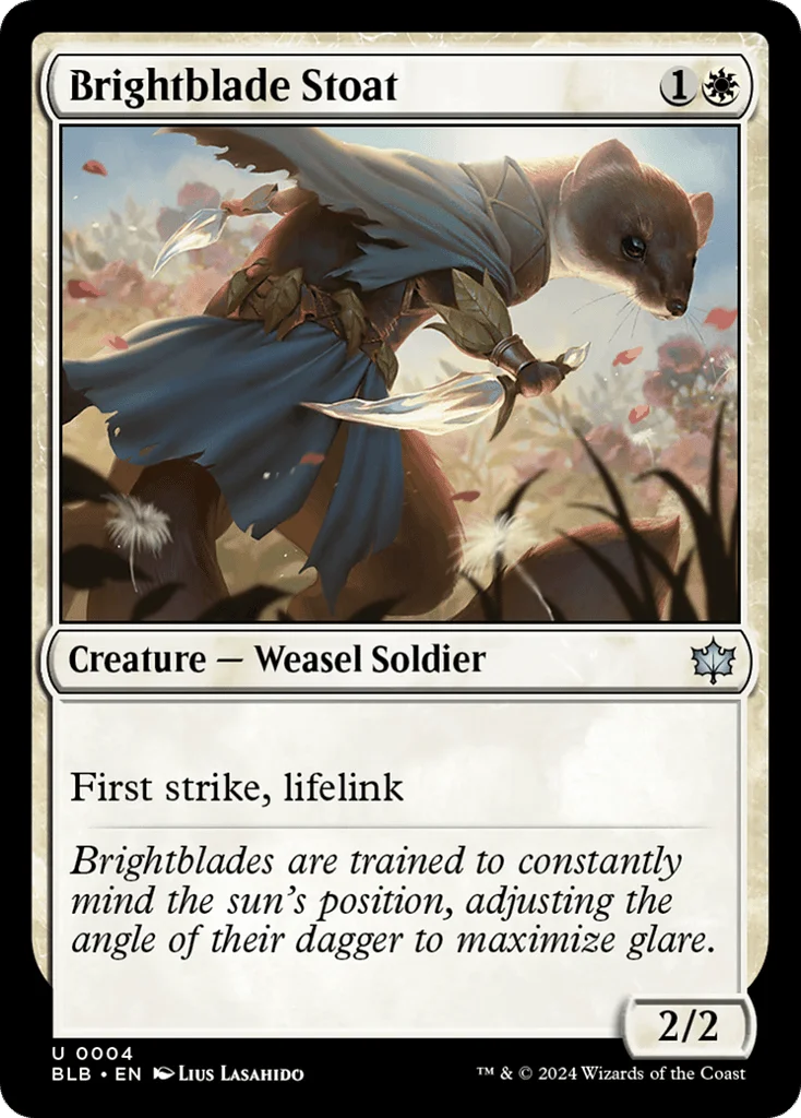 Brightblade Stoat · Bloomburrow