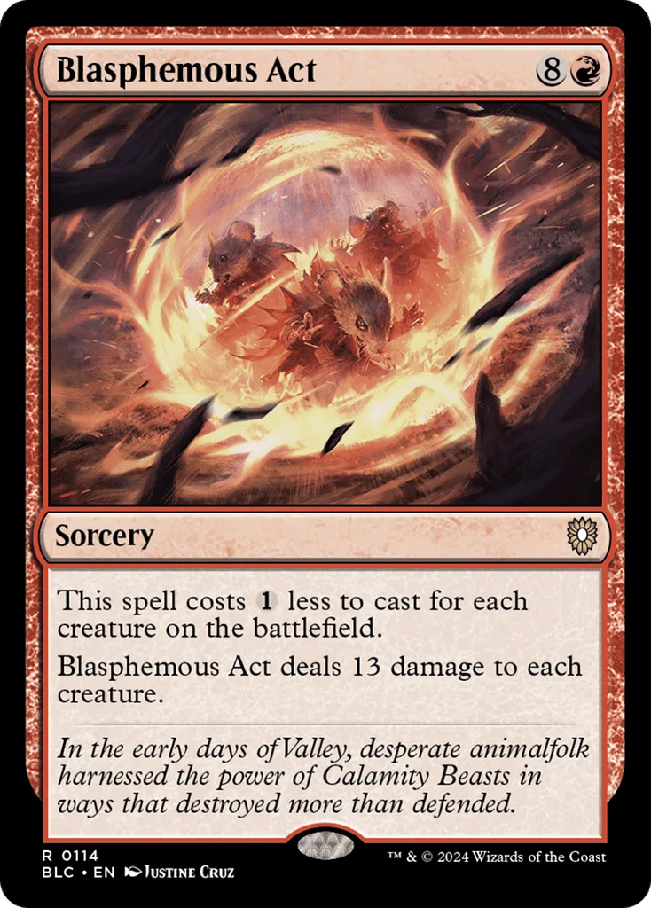 Blasphemous Act · Bloomburrow Commander