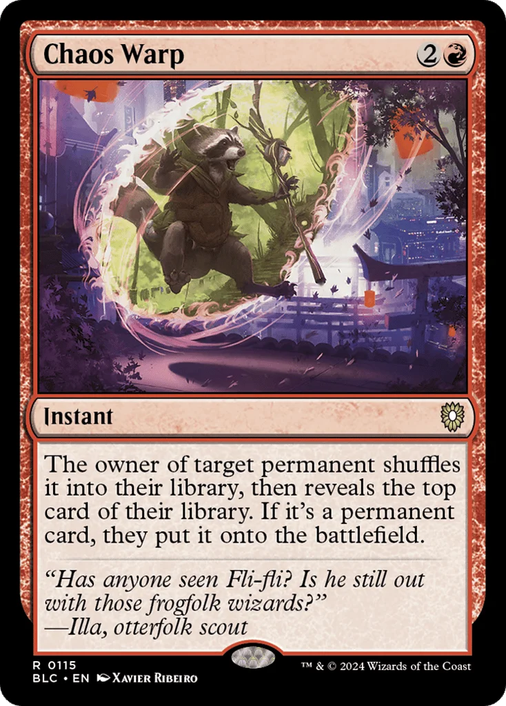 Chaos Warp · Bloomburrow Commander