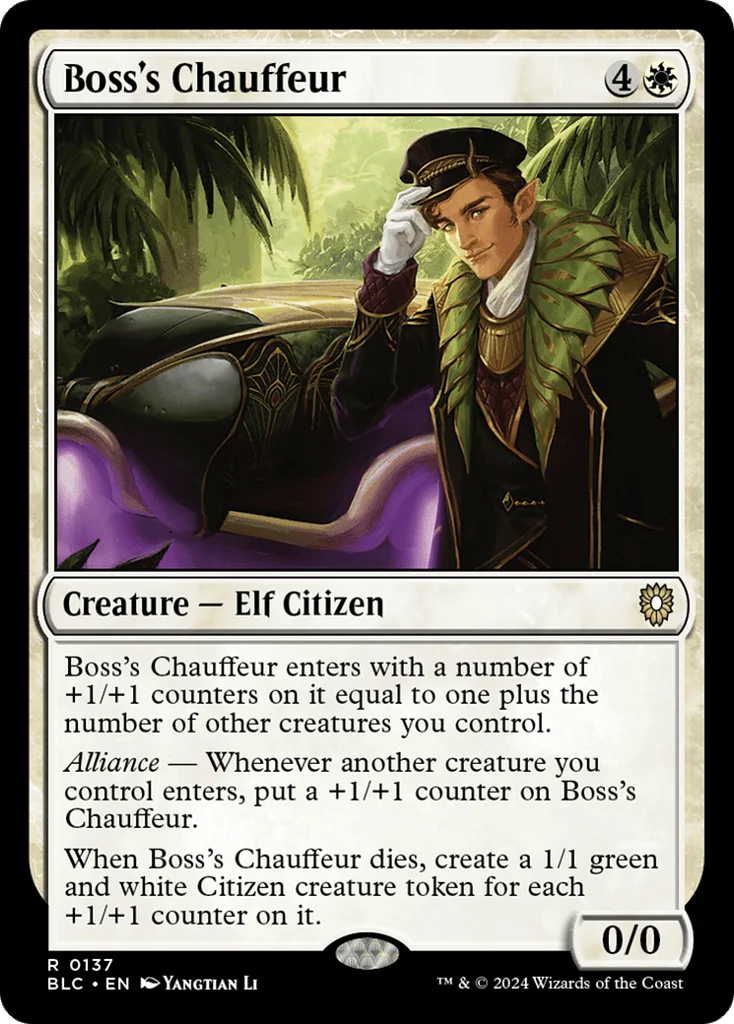 Boss's Chauffeur · Bloomburrow Commander