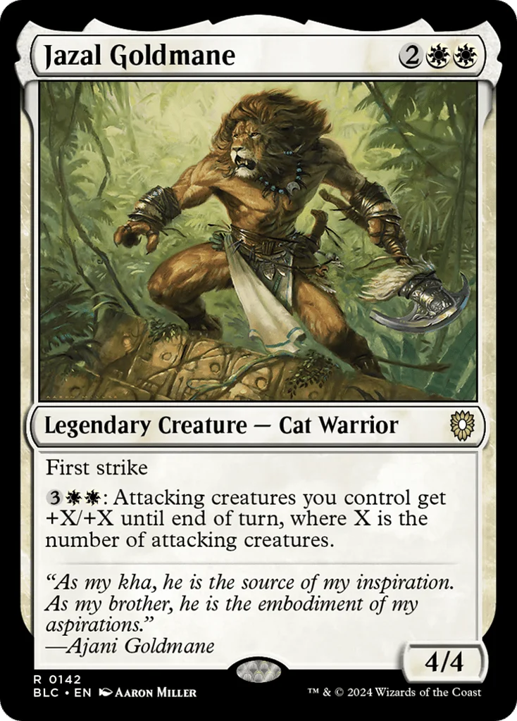 Jazal Goldmane · Bloomburrow Commander