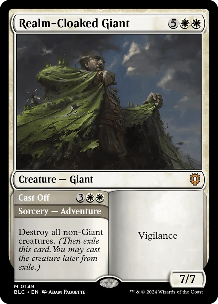 Realm-Cloaked Giant // Cast Off · Bloomburrow Commander