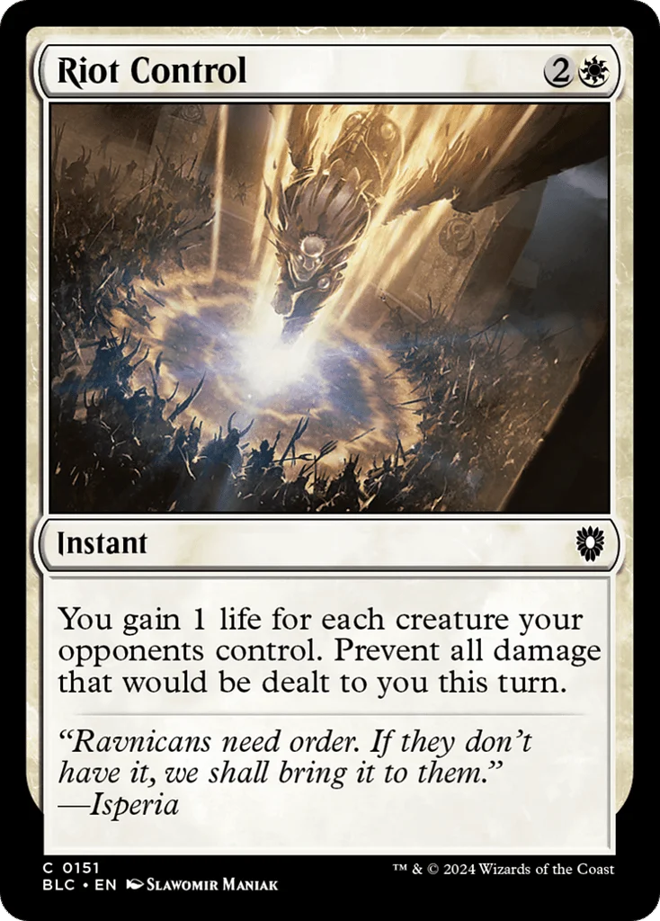 Riot Control · Bloomburrow Commander