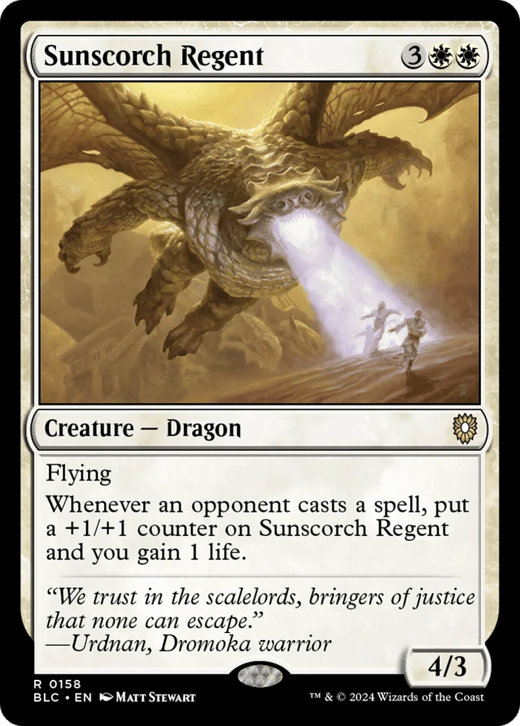 Sunscorch Regent · Bloomburrow Commander
