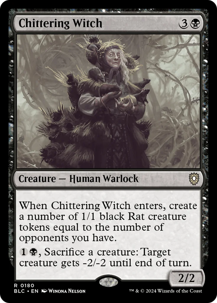 Chittering Witch · Bloomburrow Commander