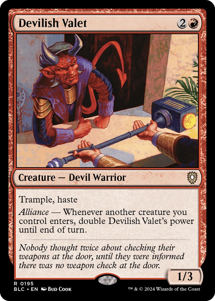Devilish Valet · Bloomburrow Commander