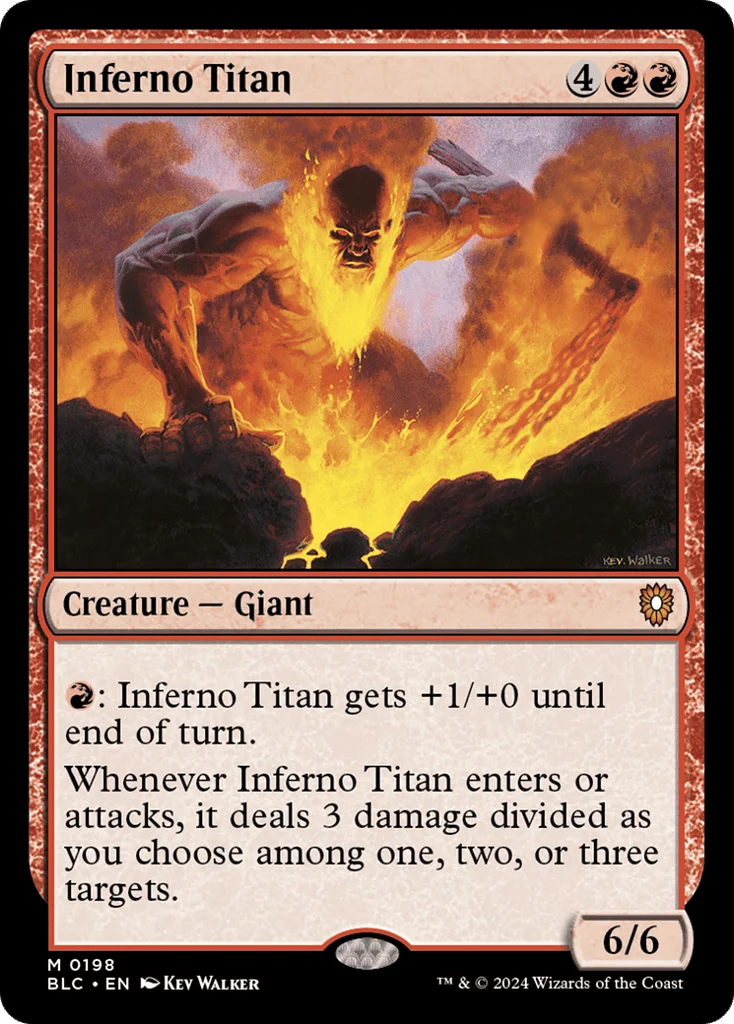 Inferno Titan · Bloomburrow Commander