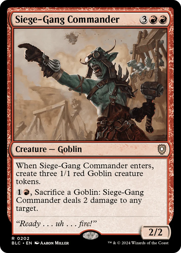 Siege-Gang Commander · Bloomburrow Commander