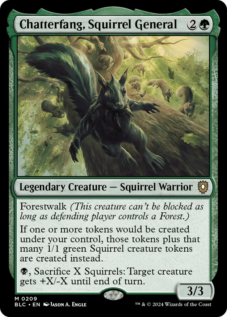 Chatterfang, Squirrel General · Bloomburrow Commander