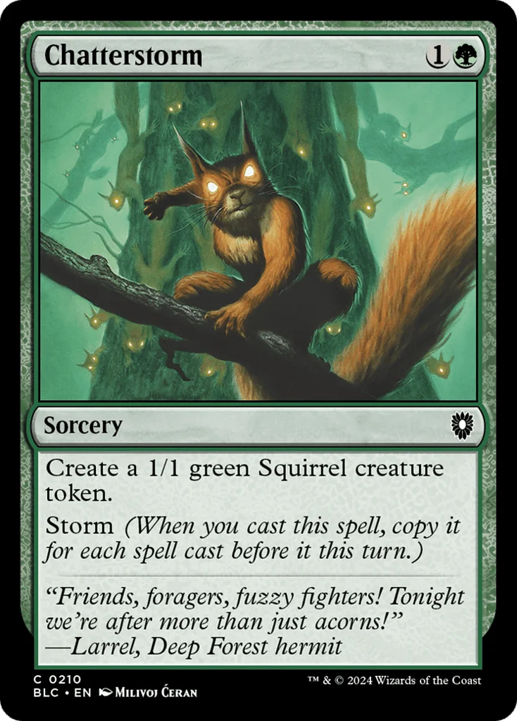 Chatterstorm · Bloomburrow Commander
