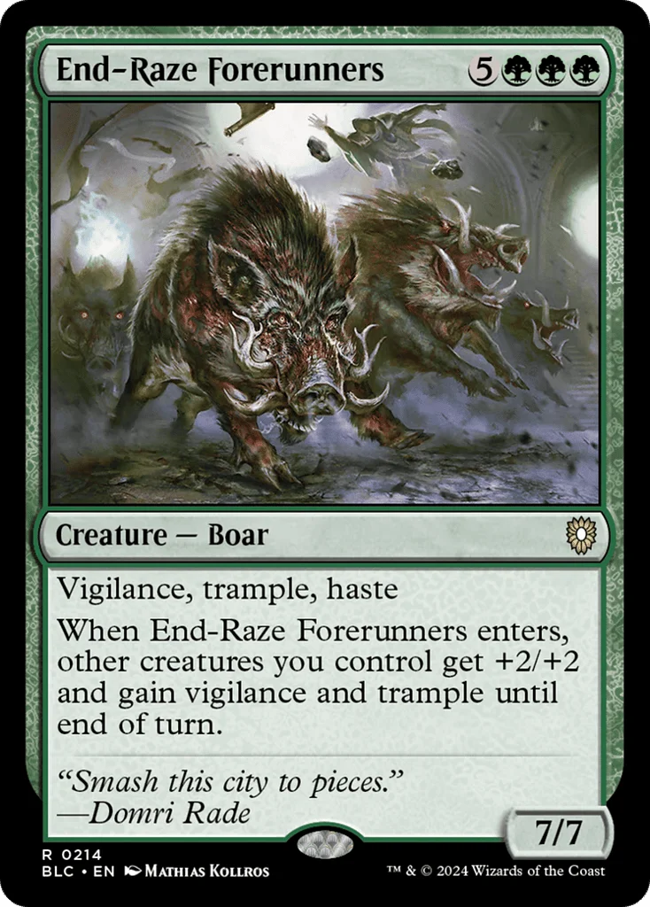 End-Raze Forerunners · Bloomburrow Commander